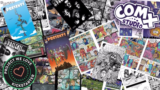Kickstarter featured image for ComX PRESENTS issue 4 and ComX Presents:NOIR issue 4 anthology comic books
